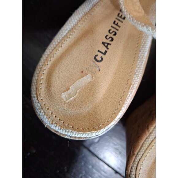 City Classified Alina Beige Slingback Cork Wedge Sandal/Pre-owned, Sz. 7 - Picture 10 of 10